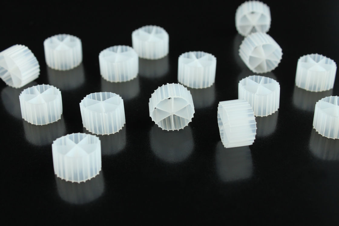 MBBR Bio Media K1 ที่ใช้สีขาวและวัสดุ HDPE