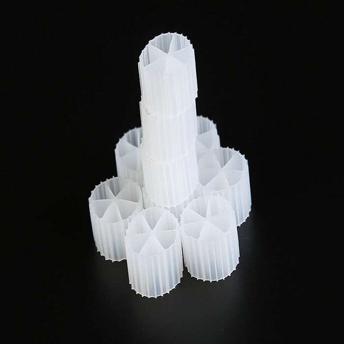 สื่อกรองลอย MBBR อายุยาว 0.96g/cm3 - 0.98g/cm3 ความหนาแน่น