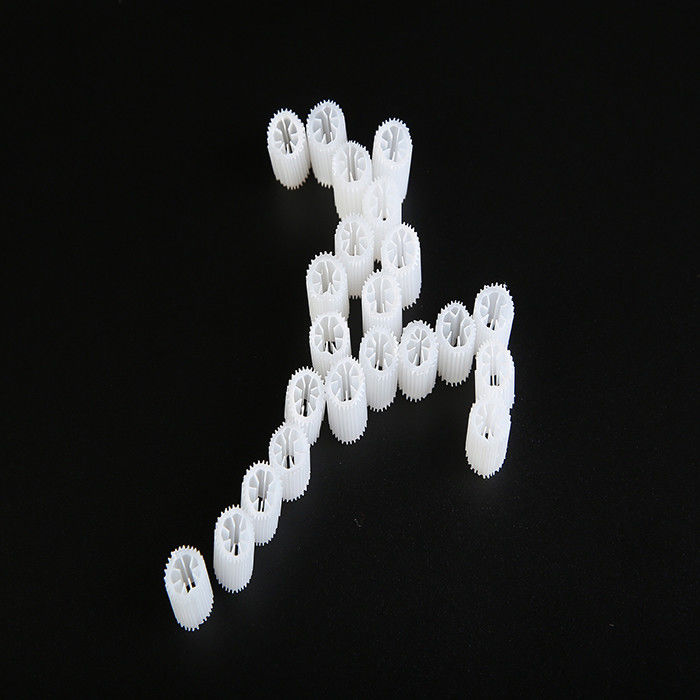 Virgin MBBR Bio Media ขนาดหนัก 5 * 10 มม สีขาว Virgin HIPS วัสดุ พลาสติก Biocell