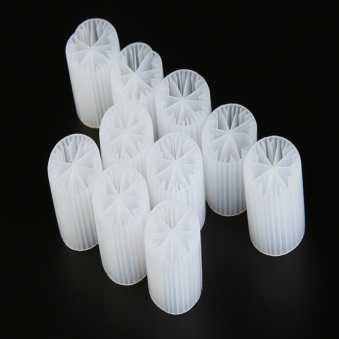สื่อกรองชีวเซลล์ HDPE สระปลา สีขาว พื้นผิวดี