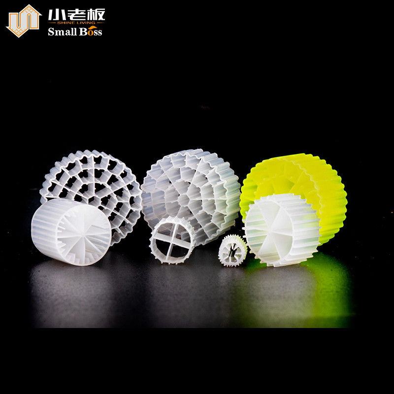 PE38 HDPE พลาสติก Mbbr สื่อกรองชีวภาพสําหรับการบําบัดน้ํา