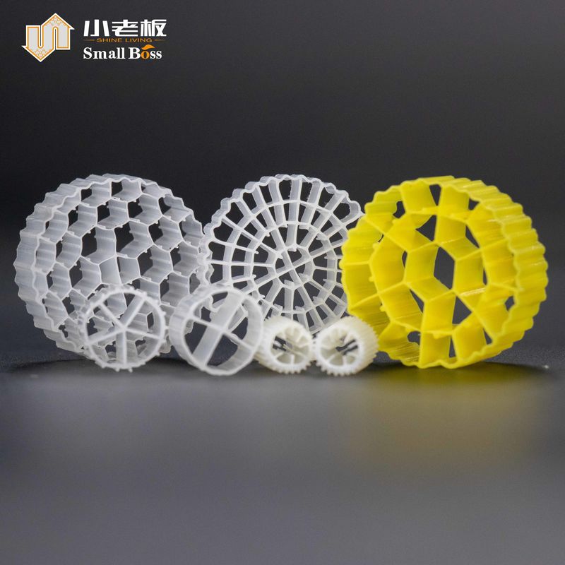 PE38 HDPE พลาสติก Mbbr สื่อกรองชีวภาพสําหรับการบําบัดน้ํา