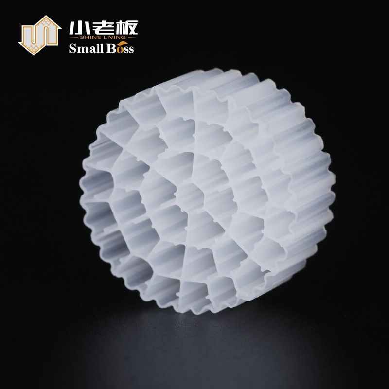 PE37 วัสดุ HDPE พลาสติกสีขาว Mbbr สื่อกรองชีวภาพสําหรับการบําบัดน้ําเสีย