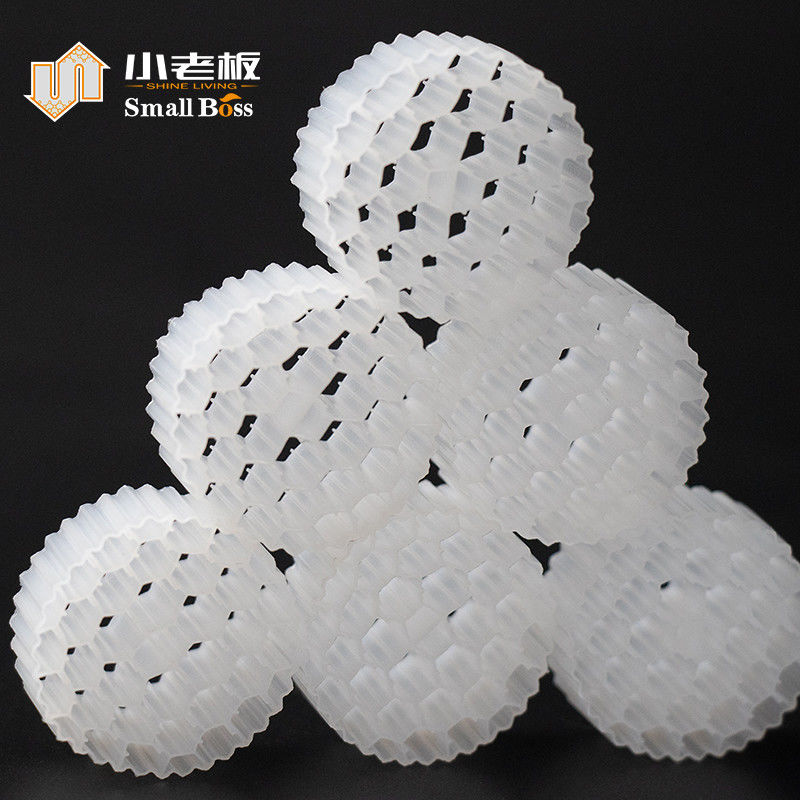 พลาสติก PE38 วัสดุ พลาสติก Biofilter สื่อ MBBR Biocarrier สําหรับการบําบัดน้ําเสีย