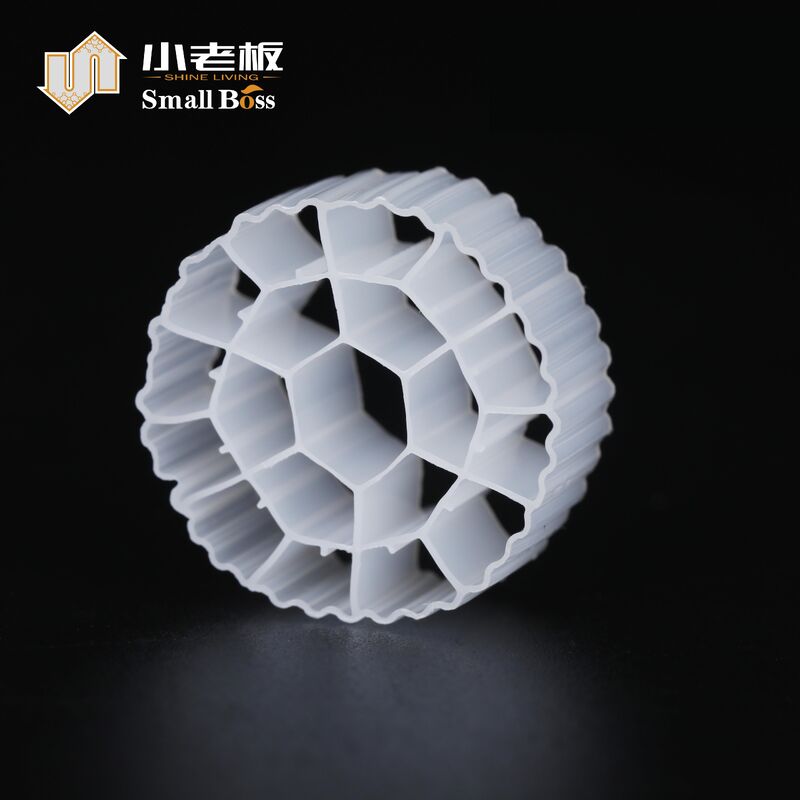 เครื่องปฏิกิริยาบิโอฟิล์ม สระปลา MBBR สื่อกรอง 100% วัตถุดิบ HDPE