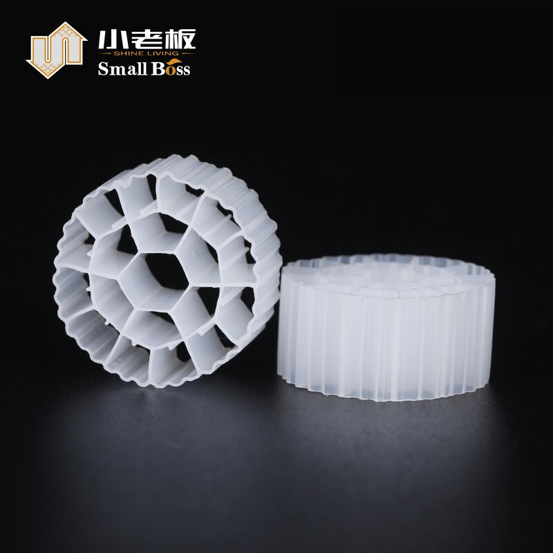 เครื่องปฏิกิริยาบิโอฟิล์ม สระปลา MBBR สื่อกรอง 100% วัตถุดิบ HDPE