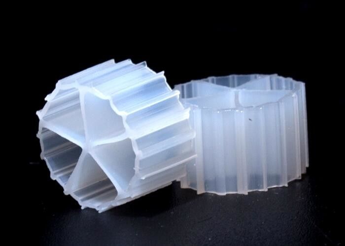 สื่อกรอง 10*7mm MBBR วินเจอร์ HDPE วัสดุ สีขาว สื่อชีวภาพสําหรับการบํารุงน้ํา