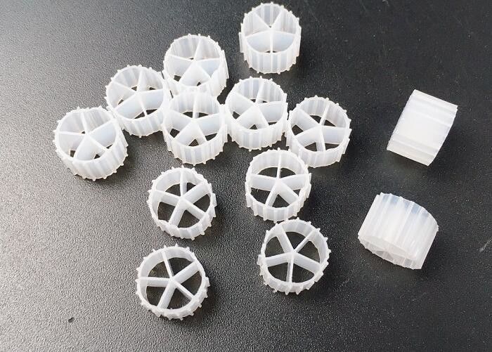 10*7mm MBBR Biocarrier FAB Media Biocell Media สําหรับกระบวนการบําบัดน้ํา A / O