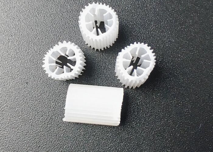 ถังแอโรบิค K3 Bio Media MBBR Media เตียงเคลื่อนย้าย Biological Filter 5*10mm สีขาว