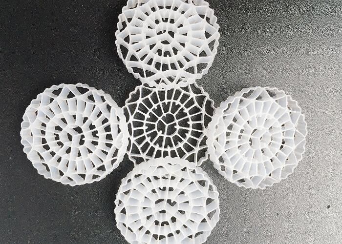 25*5mm K3 สื่อกรอง Hdpe วัสดุ Ifas กระบวนการ MBBR Bioballs