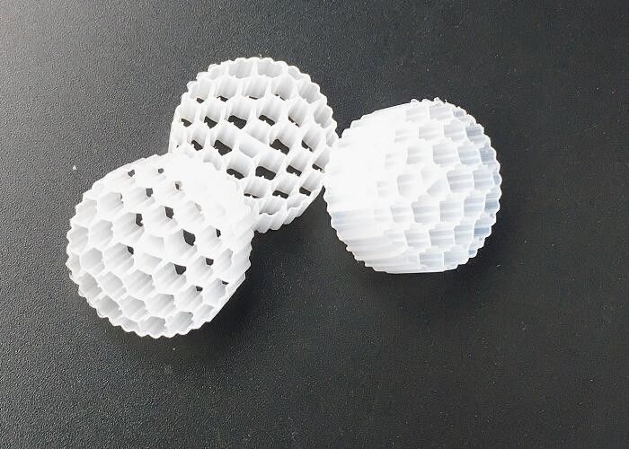 Trickling Biofilter สีขาว MBBR BIO MEDIA FAB CARRIER 25*10MM 38 ห้อง