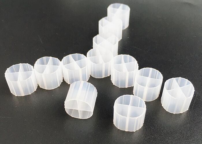 ประสิทธิภาพสูง MBBR Bio Media K1 Micro Media 12mm X 9mm สีขาว