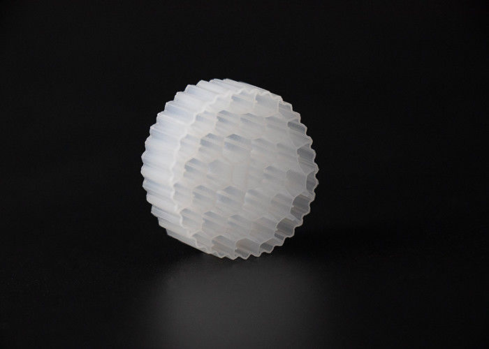 สีขาว Hdpe วัสดุ 38 หลุม MBBR Carrier Virgin PE