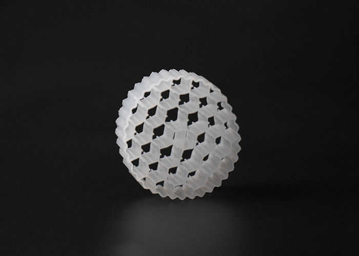 สีขาว Hdpe วัสดุ 38 หลุม MBBR Carrier Virgin PE