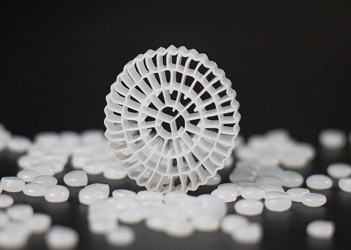HDPE สีขาว เตียงย้าย Biofilm Reactors การเติบโตอย่างรวดเร็ว