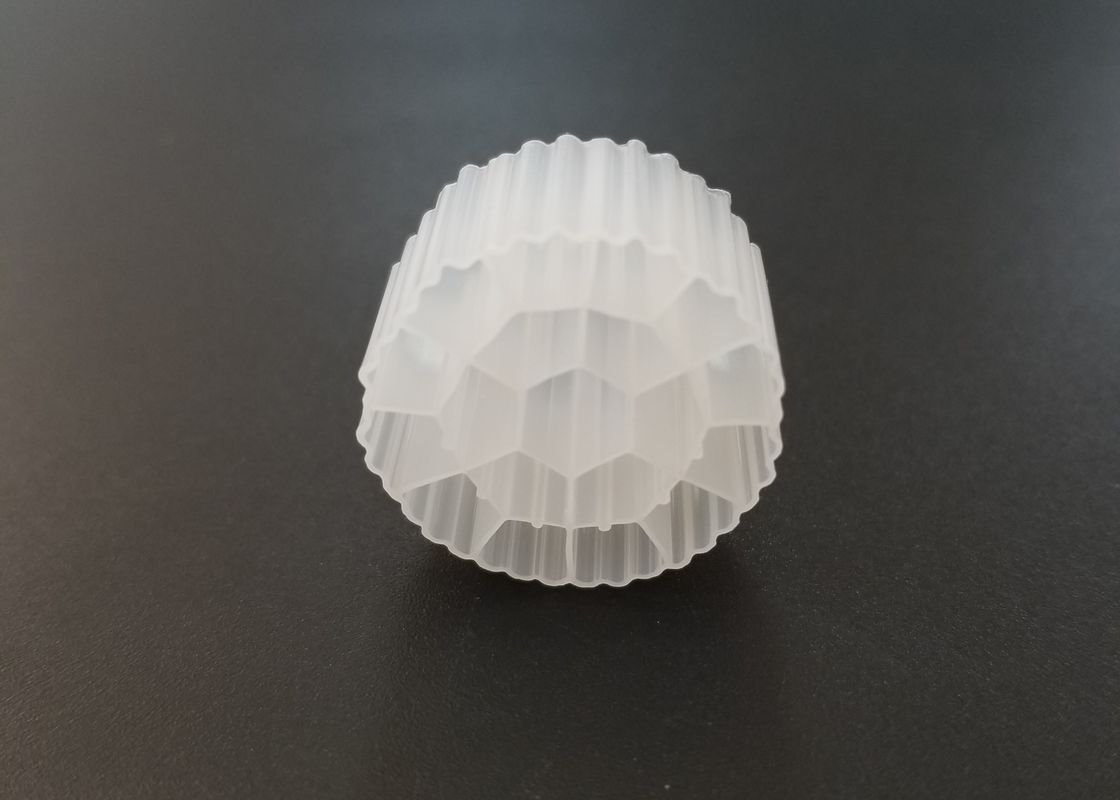 สีขาว สื่อกรอง HDPE สื่อกรองพลาสติก