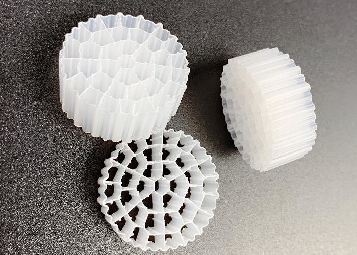 FDA Safty A/O Technology MBBR สื่อกรองพลาสติก วัสดุ Hdpe ขาว