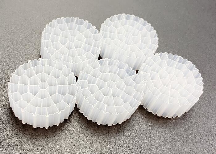 Virgin HDPE IFAS Technology MBBR สื่อกรองลอย สีขาว