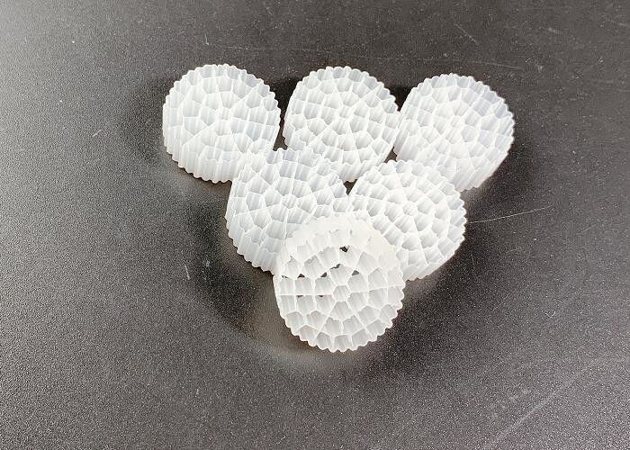 Biotube Biopipe Bioballs Biocell Filter Media สีขาว วัสดุ HDPE
