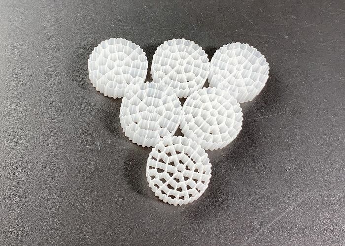 Biotube Biopipe Bioballs Biocell Filter Media สีขาว วัสดุ HDPE
