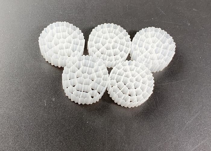 Biotube Biopipe Bioballs Biocell Filter Media สีขาว วัสดุ HDPE